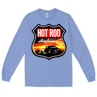 Colony Blue HOT ROD GARAGE CAR Long Sleeve Tee - artisFamous