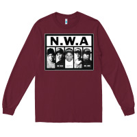 Burgundy N.W.A Californian hip hop group N.W.A Long Sleeve Tee - artisFamous