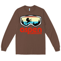 Chestnut aspen colorado ski mountain skiing retro vacation Long Sleeve Tee - artisFamous