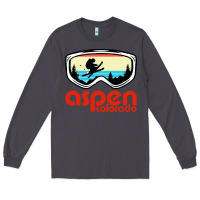 Smoke aspen colorado ski mountain skiing retro vacation Long Sleeve Tee - artisFamous