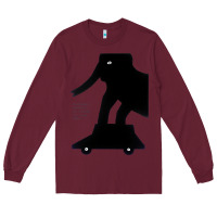Burgundy Elephant Black To Stand On Your Car Long Sleeve Tee - artisFamous