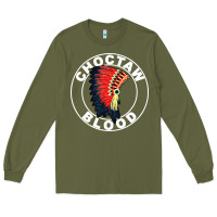 Army Green choctaw blood Long Sleeve Tee - artisFamous