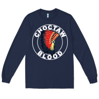 Navy choctaw blood Long Sleeve Tee - artisFamous