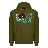 Army Green love german shorthaired pointers Premium Hoodie - Artiststas