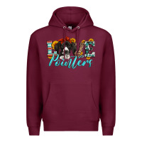 Burgundy love german shorthaired pointers Premium Hoodie - Artiststas
