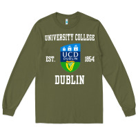 Army Green university college dublin Long Sleeve Tee - artisFamous