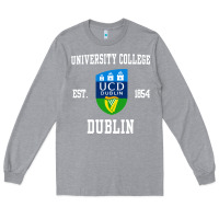 Heather Grey university college dublin Long Sleeve Tee - artisFamous