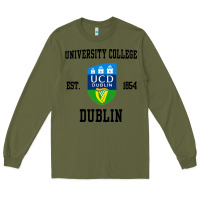 Army Green university college dublin Long Sleeve Tee - artisFamous