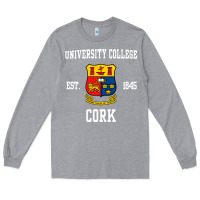 Heather Grey university college cork Long Sleeve Tee - artisFamous