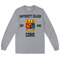 Heather Grey university college cork Long Sleeve Tee - artisFamous