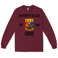 Burgundy university college cork Long Sleeve Tee - artisFamous