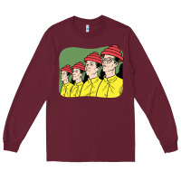 Burgundy Devo Long Sleeve Tee - artisFamous