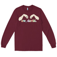 Burgundy ew david schitt's creek Long Sleeve Tee - artisFamous