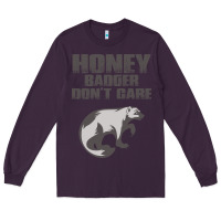 Plum honey badger dont care Long Sleeve Tee - artisFamous