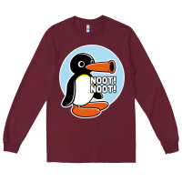 Burgundy noot noot funny Long Sleeve Tee - artisFamous