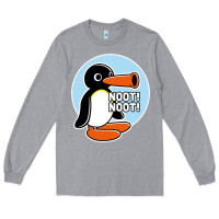 Heather Grey noot noot funny Long Sleeve Tee - artisFamous