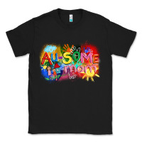 Black Au-some mom Autism Classic Tee - FaDigitalArtStudio
