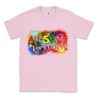 Bubblegum Pink Au-some mom Autism Classic Tee - FaDigitalArtStudio