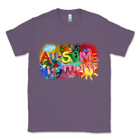 Lavender Au-some mom Autism Classic Tee - FaDigitalArtStudio