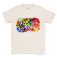 Natural Au-some mom Autism Classic Tee - FaDigitalArtStudio