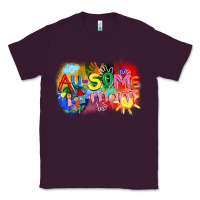 Plum Au-some mom Autism Classic Tee - FaDigitalArtStudio