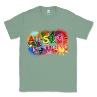 Sage Au-some mom Autism Classic Tee - FaDigitalArtStudio