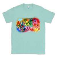 Seafoam Au-some mom Autism Classic Tee - FaDigitalArtStudio