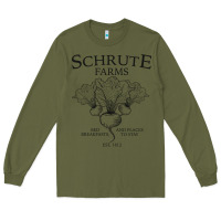 Army Green Schrute Farms - The Office Long Sleeve Tee - artisFamous