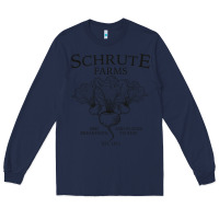 Navy Schrute Farms - The Office Long Sleeve Tee - artisFamous