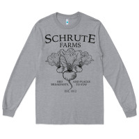 Heather Grey Schrute Farms - The Office Long Sleeve Tee - artisFamous