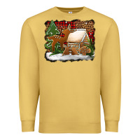 Antique Gold Christmas cookies buffalo plaid Premium Sweatshirt - Jasminsmagicworld
