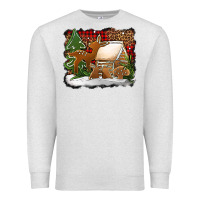 Oatmeal Heather Christmas cookies buffalo plaid Premium Sweatshirt - Jasminsmagicworld