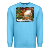 Ocean Blue Christmas cookies buffalo plaid Premium Sweatshirt - Jasminsmagicworld
