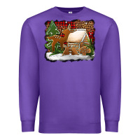 Purple Christmas cookies buffalo plaid Premium Sweatshirt - Jasminsmagicworld