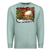 Seafoam Christmas cookies buffalo plaid Premium Sweatshirt - Jasminsmagicworld