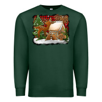 Sports Green Christmas cookies buffalo plaid Premium Sweatshirt - Jasminsmagicworld