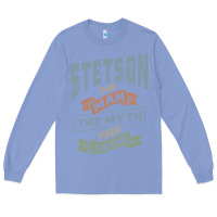 Colony Blue Stetson Personalized Name Birthday Gift Long Sleeve Tee - artisFamous