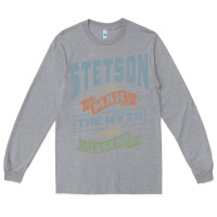 Heather Grey Stetson Personalized Name Birthday Gift Long Sleeve Tee - artisFamous