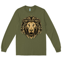 Army Green Lion t-shirt  designs Long Sleeve Tee - artisFamous