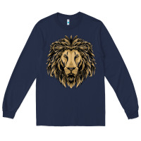 Navy Lion t-shirt  designs Long Sleeve Tee - artisFamous