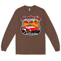 Chestnut CLASSIC CARS ROUTE 66 Long Sleeve Tee - artisFamous