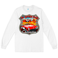 White CLASSIC CARS ROUTE 66 Long Sleeve Tee - artisFamous