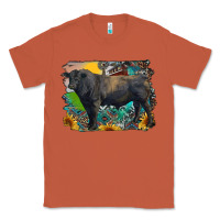 Copper black angus bull with aztec and farm background Classic Tee - RanaPortraitStore