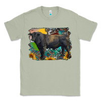 Matcha black angus bull with aztec and farm background Classic Tee - RanaPortraitStore