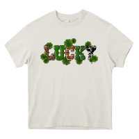 Cream st patricks day lucky shamrock Heavy Core Tee - RanaPortraitStore