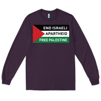 Plum end is.rae.li apartheid free pales  flag  t shirt Long Sleeve Tee - artisFamous
