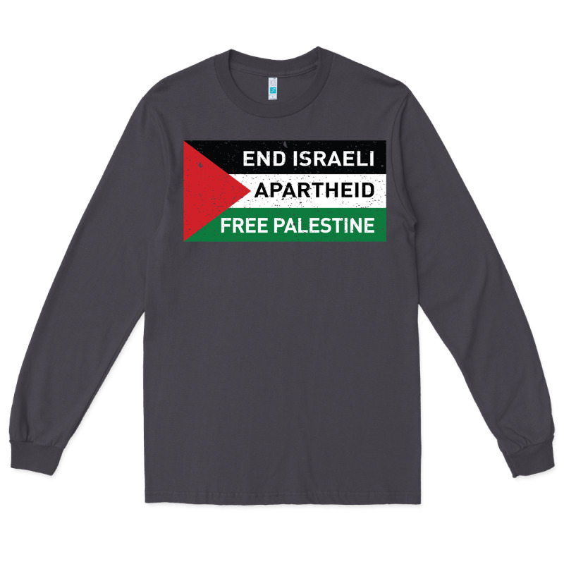 End Is.rae.li Apartheid Free Pales  Flag  T Shirt Long Sleeve Tee by artisFamous | Teevron