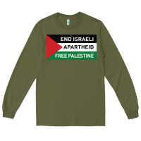 Army Green end is.rae.li apartheid free pales  flag  t shirt Long Sleeve Tee - artisFamous