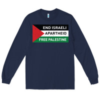 Navy end is.rae.li apartheid free pales  flag  t shirt Long Sleeve Tee - artisFamous