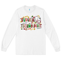 White Surgical Technologist Long Sleeve Tee - CowhideDigitalArt